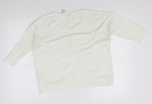 redout Womens White   Pullover Jumper Size 10