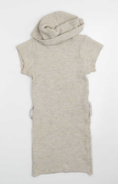 Womens UK Size S Quiz Beige Pullover Jumper