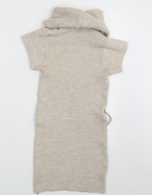 Womens UK Size S Quiz Beige Pullover Jumper