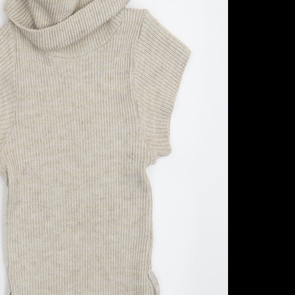 Womens UK Size S Quiz Beige Pullover Jumper