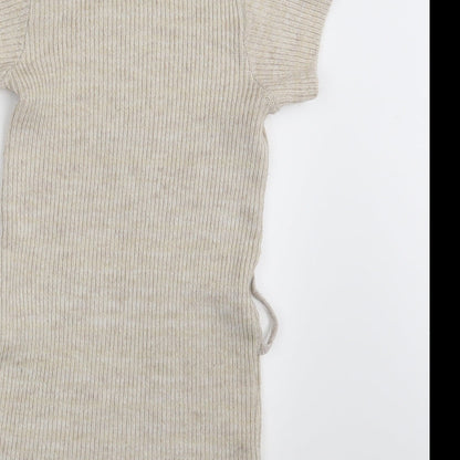 Womens UK Size S Quiz Beige Pullover Jumper