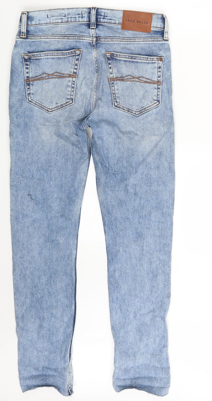 Jack Wills Mens Blue  Denim Skinny Jeans Size 28 in L27 in - Croppped
