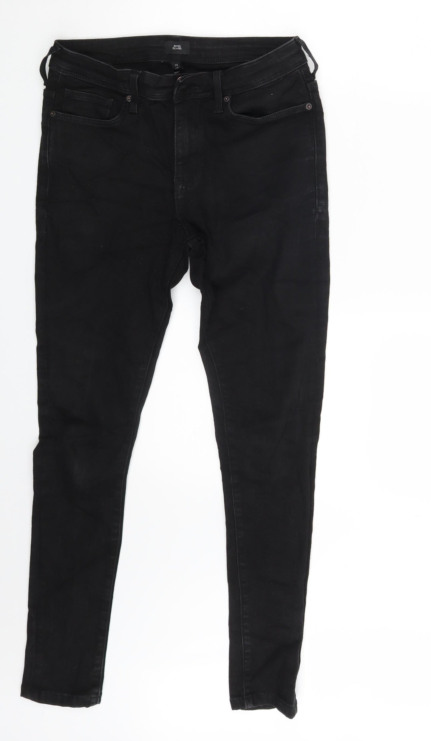 River Island Womens Black  Denim Skinny Jeans Size 28 in L27 in