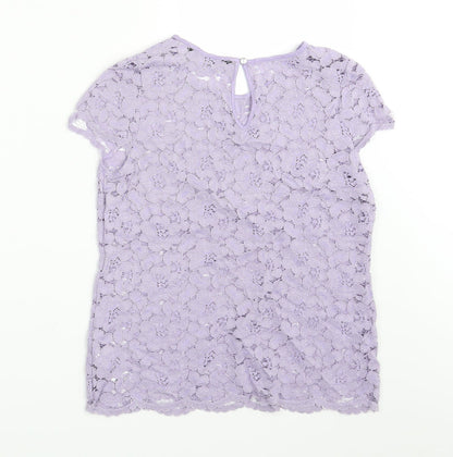 Womens UK Size 8 Dorothy Perkins Purple Basic Blouse