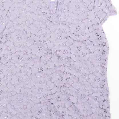 Womens UK Size 8 Dorothy Perkins Purple Basic Blouse