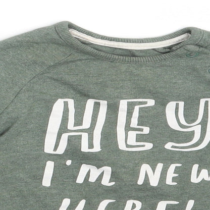 George Boys Green   Pullover T-Shirt Size 12-18 Months  - Hey I am New Here