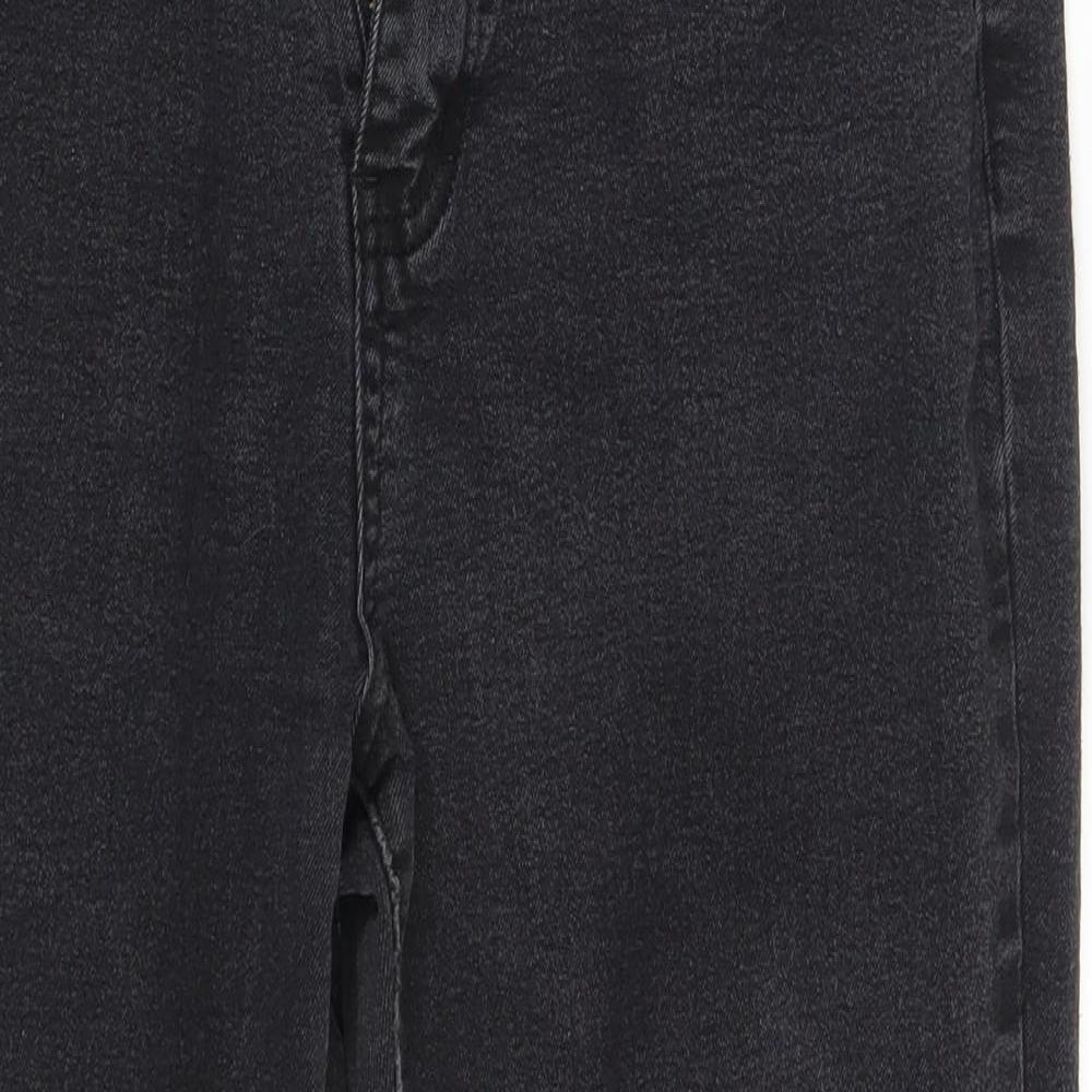 Boohoo Womens Black  Denim Skinny Jeans Size 14 L24 in