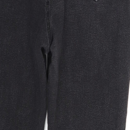 Boohoo Womens Black  Denim Skinny Jeans Size 14 L24 in