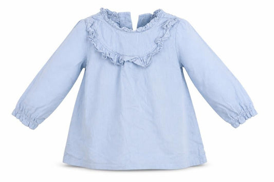 M&S Girls Blue   Shirt Dress  Size 18-24 Months