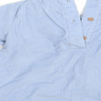 M&S Girls Blue   Shirt Dress  Size 18-24 Months