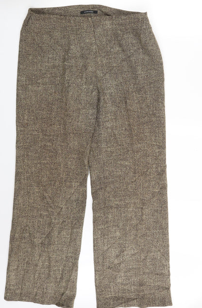 Womens UK Size One Size Dunnes Stores Regular Fit Dress Pants Beige Trousers