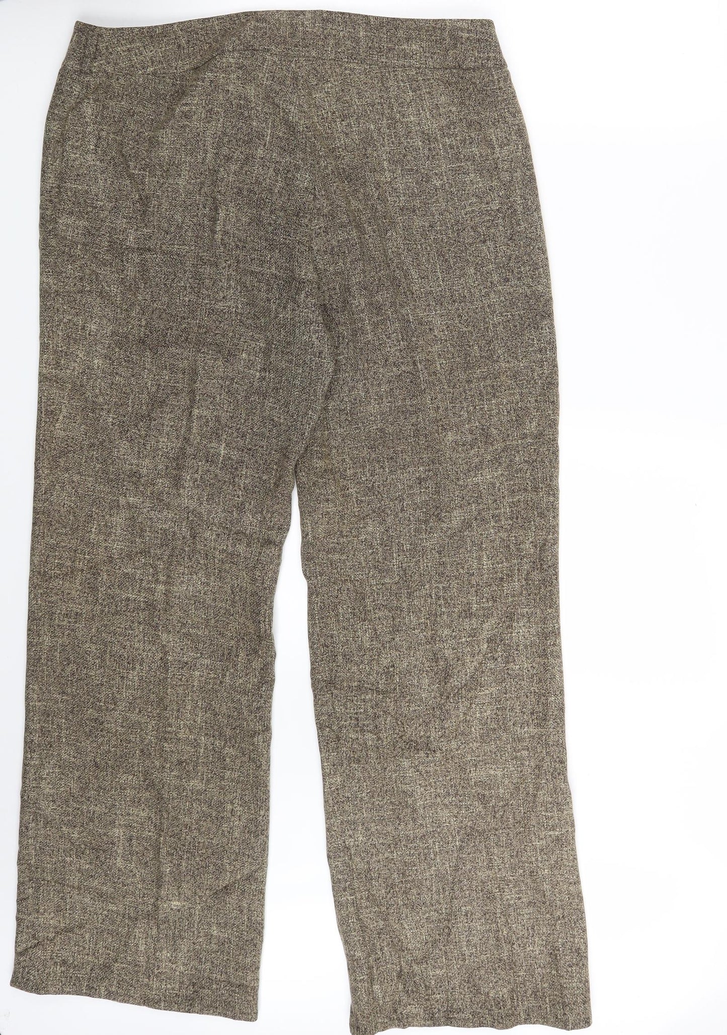 Womens UK Size One Size Dunnes Stores Regular Fit Dress Pants Beige Trousers