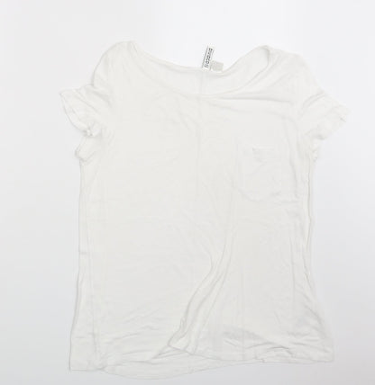 Divided Womens White   Basic T-Shirt Size M