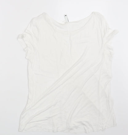 Divided Womens White   Basic T-Shirt Size M