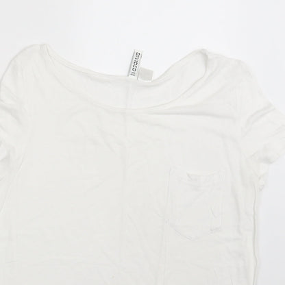 Divided Womens White   Basic T-Shirt Size M