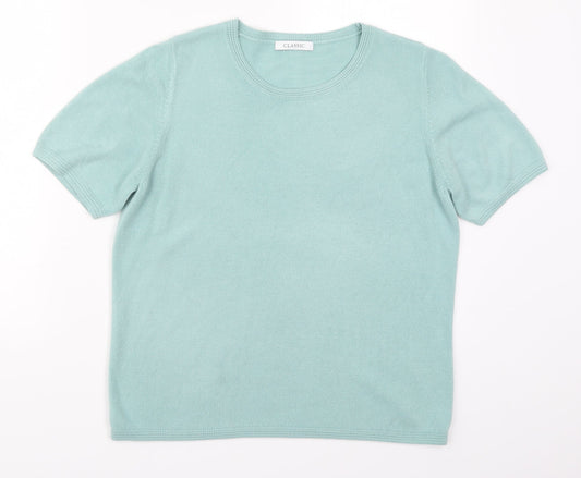 Womens UK Size 14 Marks and Spencer Blue Pullover Jumper
