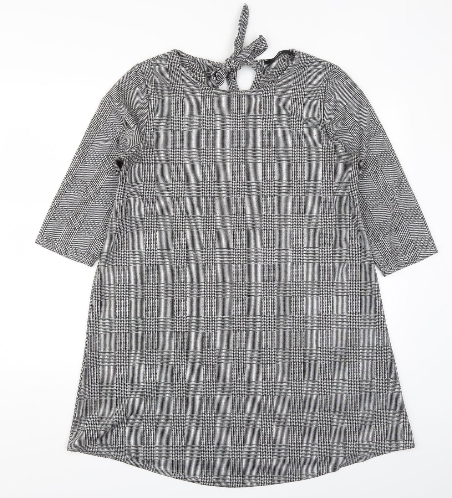George Womens Grey Check  A-Line  Size 14