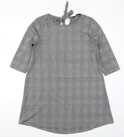 George Womens Grey Check  A-Line  Size 14