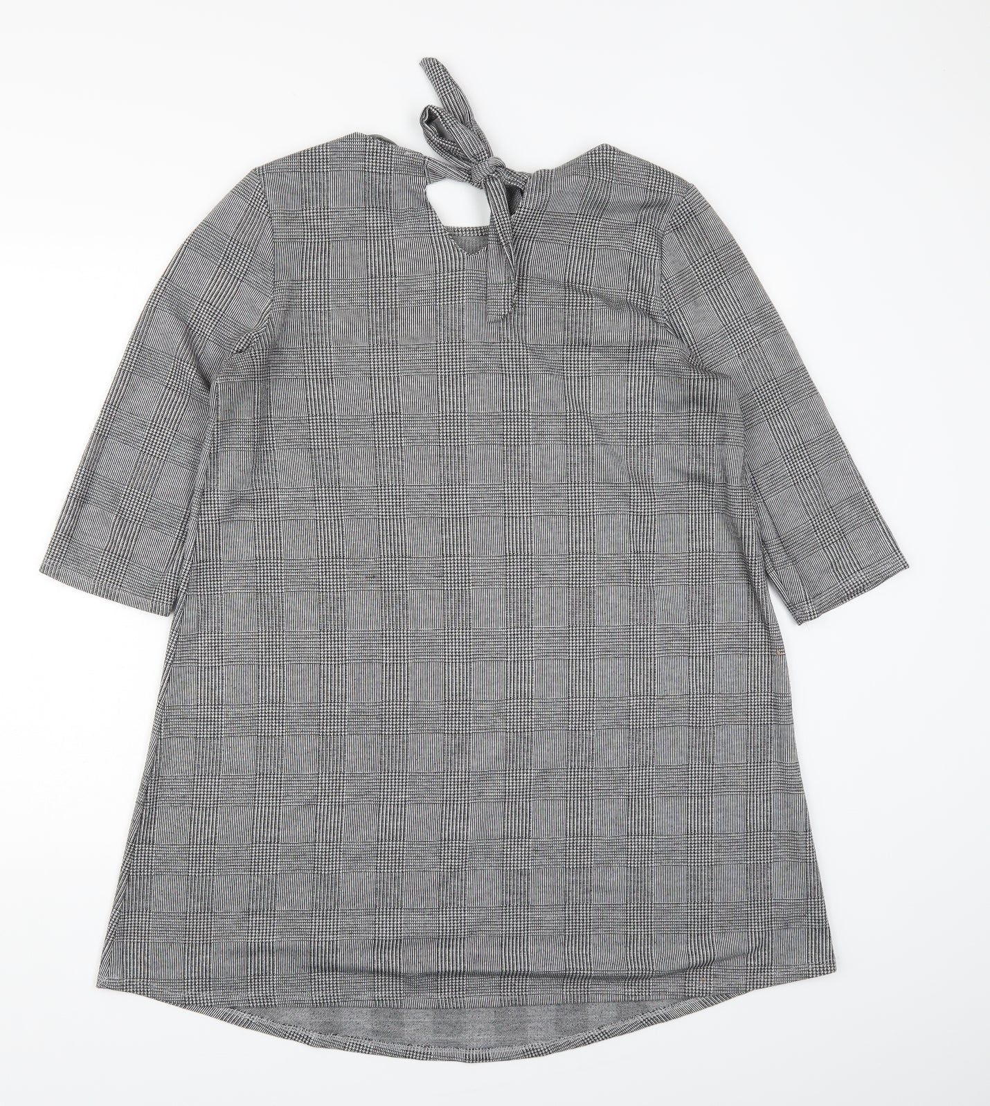 George Womens Grey Check  A-Line  Size 14