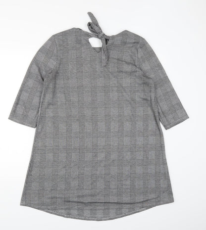 George Womens Grey Check  A-Line  Size 14