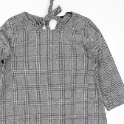 George Womens Grey Check  A-Line  Size 14
