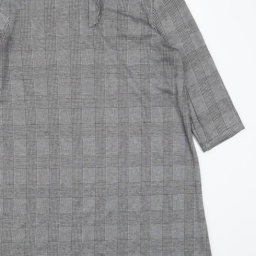 George Womens Grey Check  A-Line  Size 14