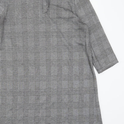 George Womens Grey Check  A-Line  Size 14