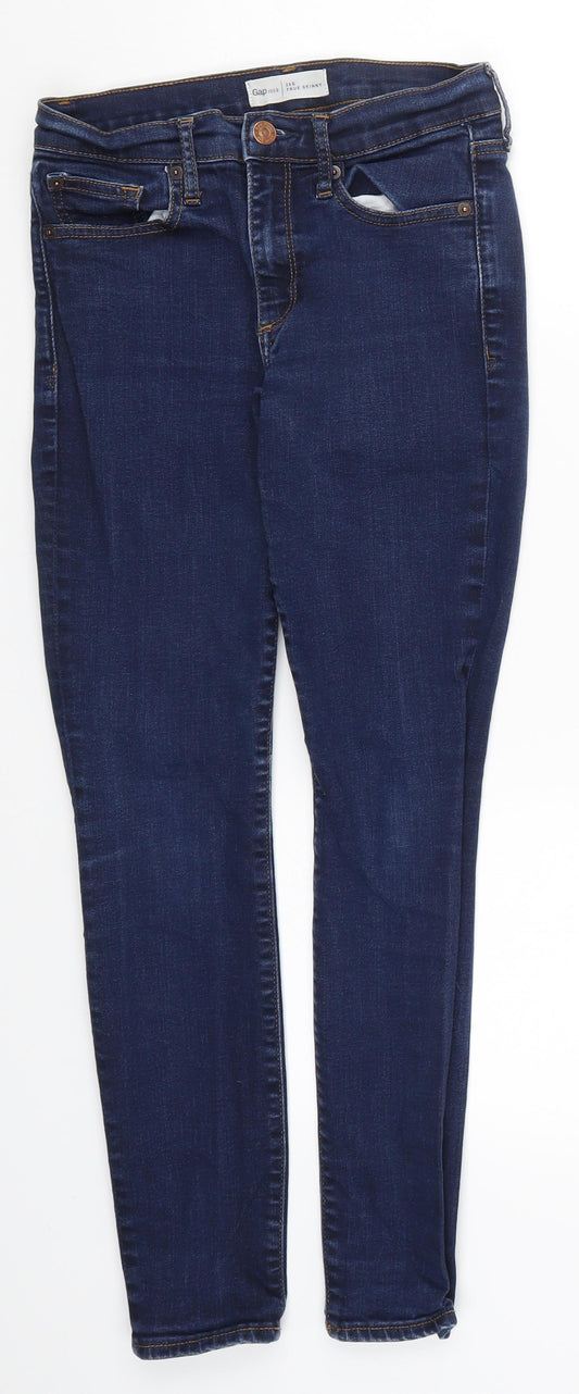 Gap Womens Blue  Denim Skinny Jeans Size 26 in L25 in