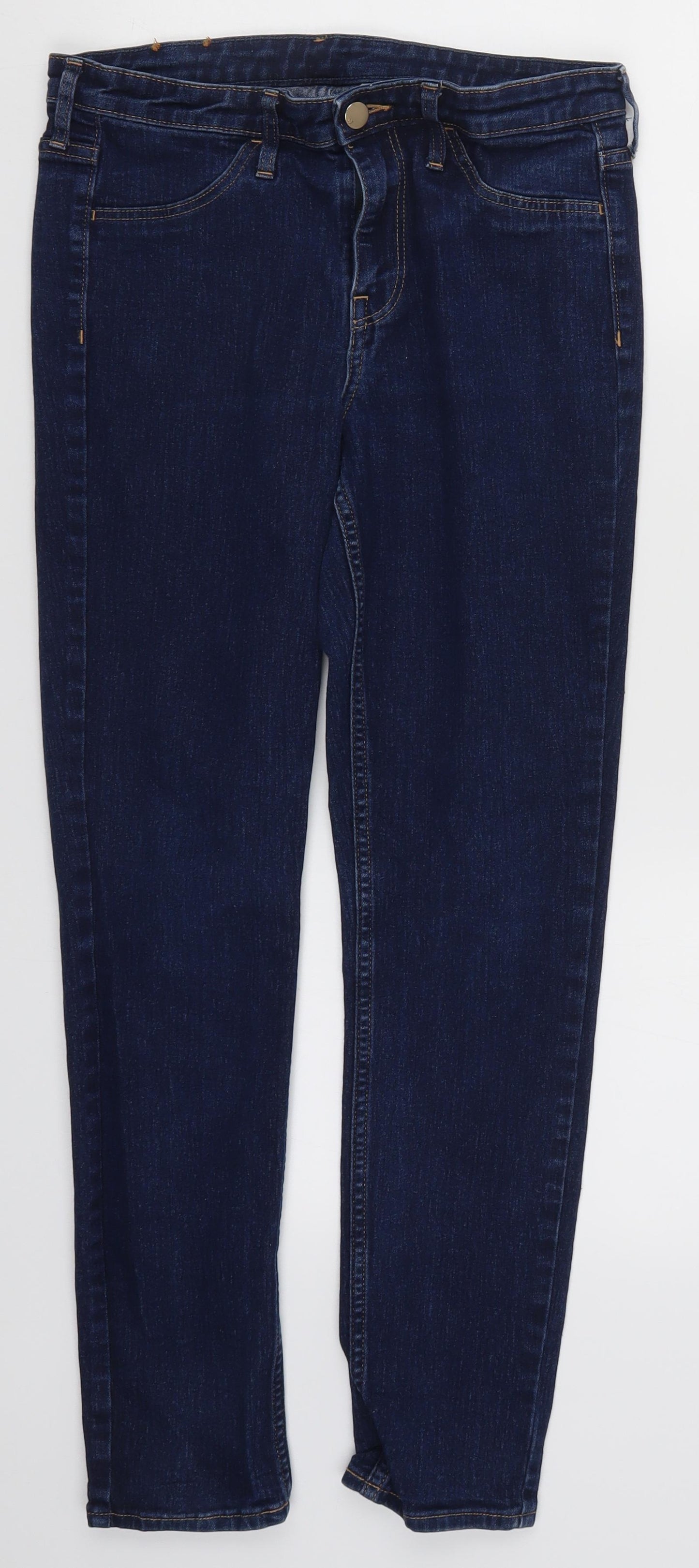 Womens UK Size 27 in H&M Regular Fit Skinny Blue Jeans