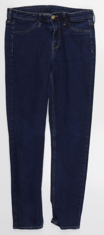 Womens UK Size 27 in H&M Regular Fit Skinny Blue Jeans