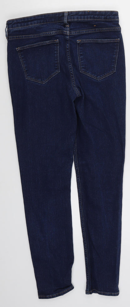 Womens UK Size 27 in H&M Regular Fit Skinny Blue Jeans