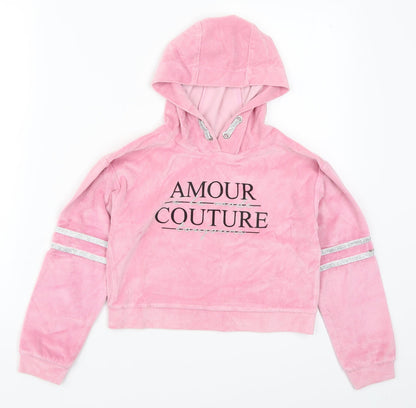 Pep & Co Girls Pink   Pullover Hoodie Size 7-8 Years  - Amour Couture