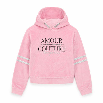 Pep&Co Girls Pink   Pullover Hoodie Size 7-8 Years  - Amour Couture