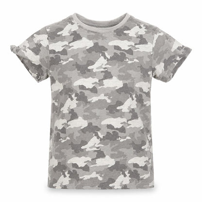 Primark Boys Grey Camouflage  Basic T-Shirt Size 4-5 Years