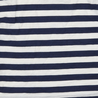 Topshop Womens Blue Striped  Pullover Sweatshirt Size 8  - Williamsburg