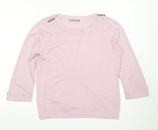 M&S Woman Womens Pink  Knit Pullover Jumper Size 14