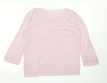 M&S Woman Womens Pink  Knit Pullover Jumper Size 14