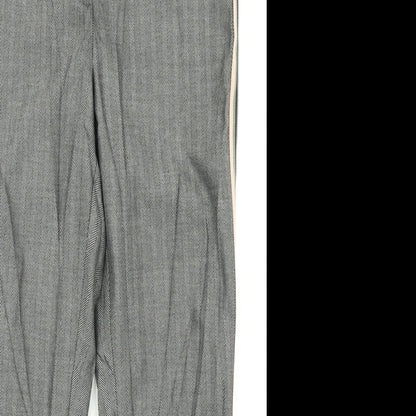 M&S Collection Womens Black Houndstooth  Dress Pants Trousers Size 12 L22 in