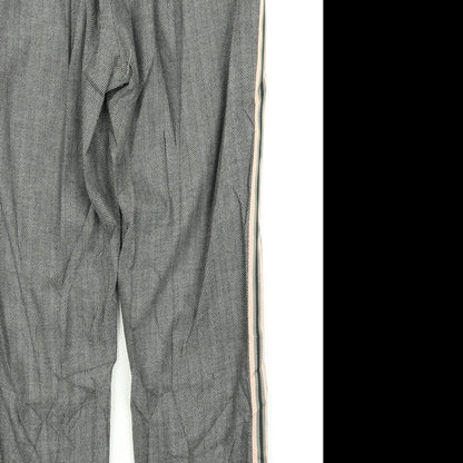 M&S Collection Womens Black Houndstooth  Dress Pants Trousers Size 12 L22 in