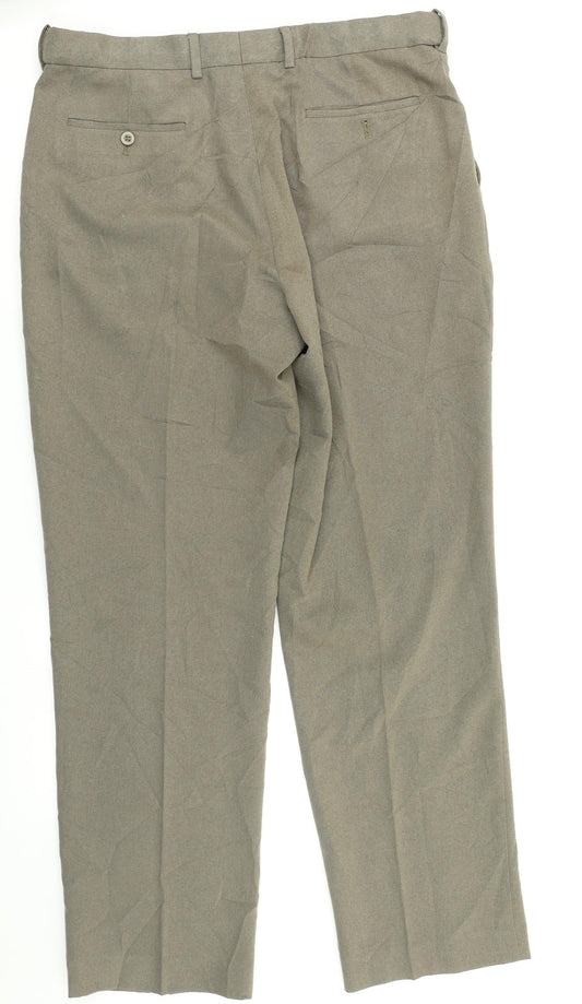 Jack Reid Mens Brown   Dress Pants Trousers Size 36 in L21 in
