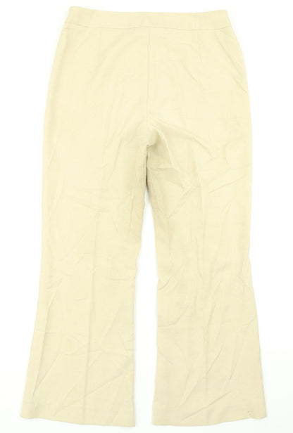 Womens UK Size 12 Marks & Spencer Regular Fit Dress Pants Beige Trousers