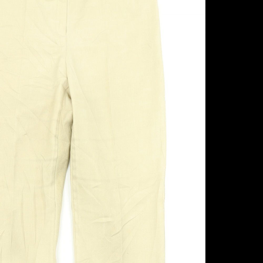 Womens UK Size 12 Marks & Spencer Regular Fit Dress Pants Beige Trousers