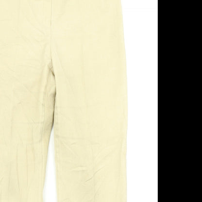 Womens UK Size 12 Marks & Spencer Regular Fit Dress Pants Beige Trousers