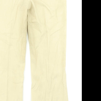 Womens UK Size 12 Marks & Spencer Regular Fit Dress Pants Beige Trousers