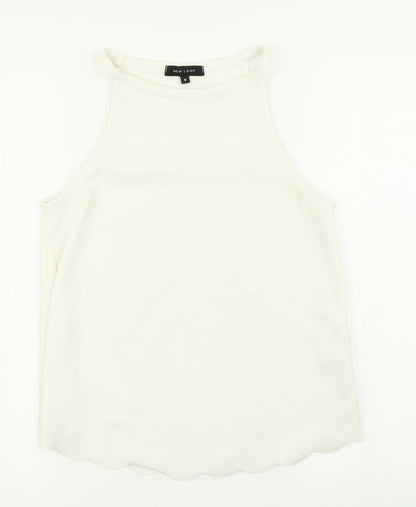 Womens UK Size 8 New Look White Camisole Blouse