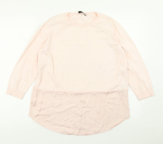 Womens UK Size 14 Per Una Pink Pullover Jumper