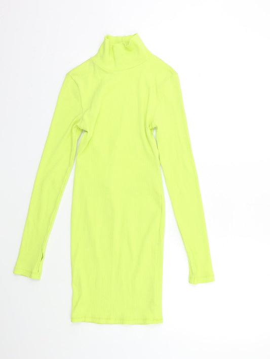 COLLUSION Womens Yellow   Bodycon  Size 8  - Open Back