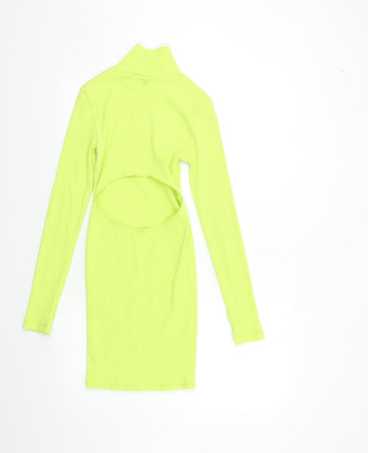 COLLUSION Womens Yellow   Bodycon  Size 8  - Open Back