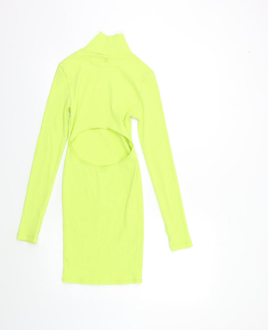 COLLUSION Womens Yellow   Bodycon  Size 8  - Open Back