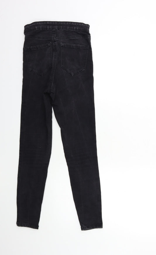 Denim & Co. Womens Black  Denim Skinny Jeans Size 6 L26 in